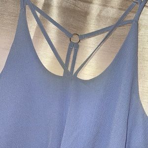 Short blue flowy dress from boutique size XS